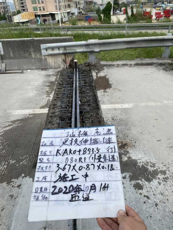 汕梅高速D80型橋梁伸縮縫更換
